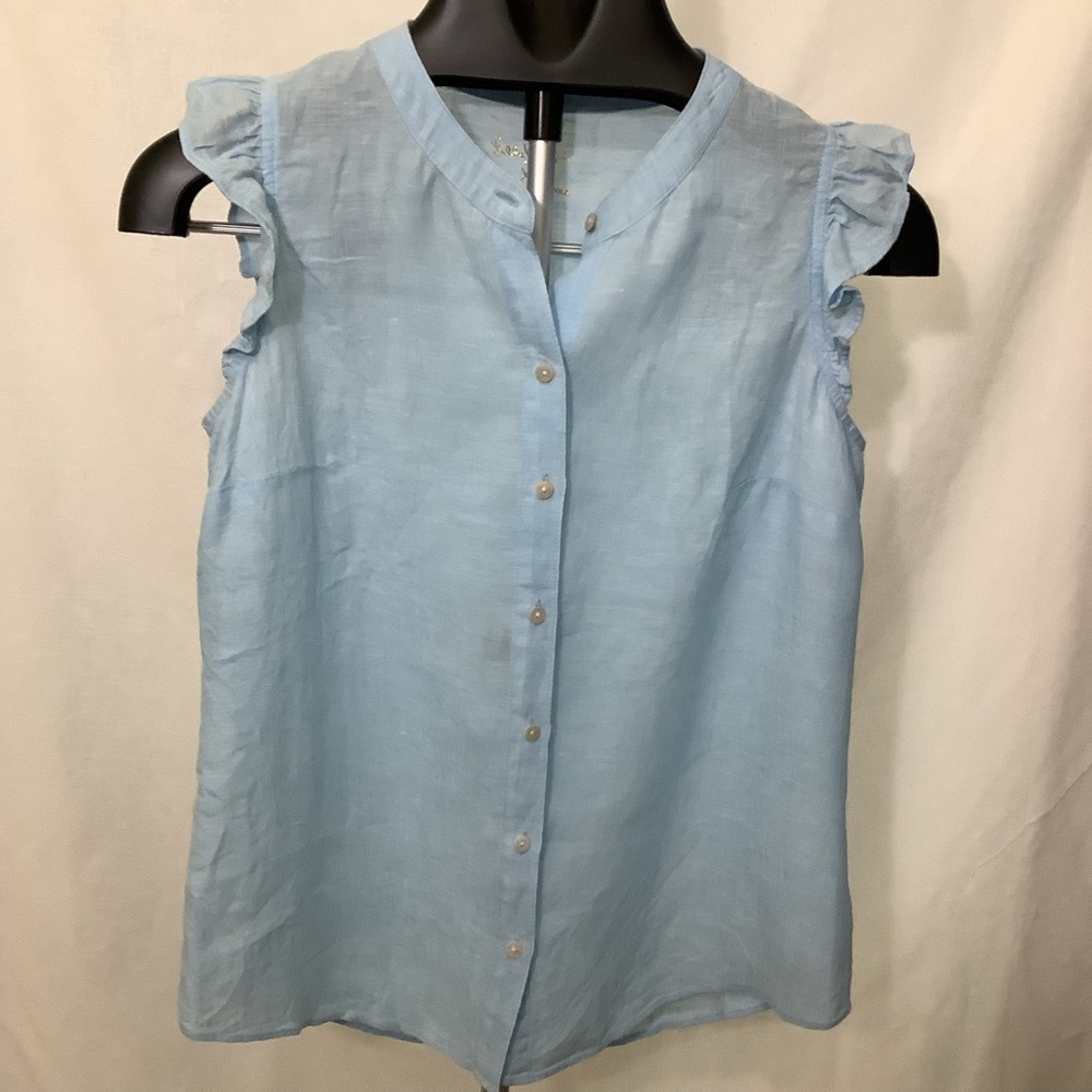 Lilly Pulitzer Blue and Gold Blouse